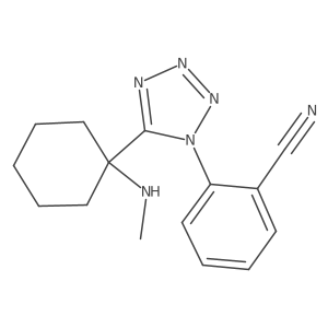 2-{5-[1-(methylamino)cyclohexyl]-1H-tetraazol-1-yl}benzonitrile Structure