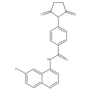 N-(6-chloroquinolin-4-yl)-4-(2,5-dioxopyrrolidin-1-yl)benzamide Structure