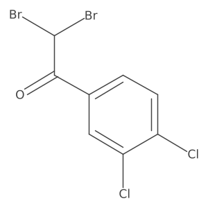 2,2-Dibromo-1-(3,4-dichlorophenyl)ethanone结构式