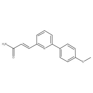 3-[6-[4-(Methylthio)phenyl]-2-pyridinyl]-2-propenamide结构式
