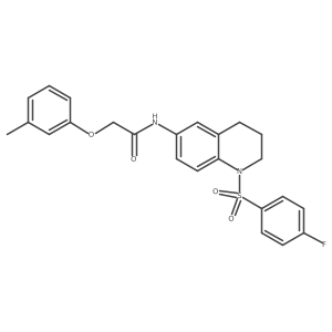 N-(1-((4-fluorophenyl)sulfonyl)-1,2,3,4-tetrahydroquinolin-6-yl)-2-(m-tolyloxy)acetamide Structure