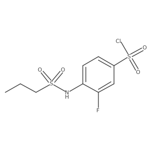 3-Fluoro-4-(propane-1-sulfonamido)benzene-1-sulfonyl chloride结构式