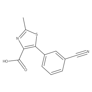 2-Methyl-5-(3-cyano-phenyl)-thiazole-4-carboxylic acid Structure
