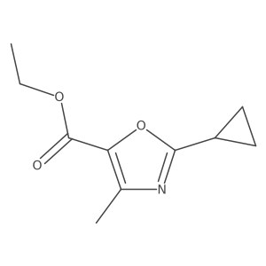 Ethyl 2-cyclopropyl-4-methyl-1,3-oxazole-5-carboxylate Structure
