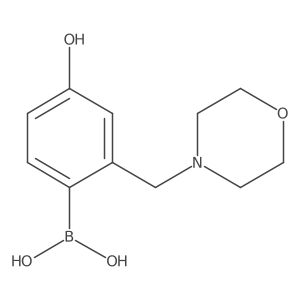 [4-Hydroxy-2-(morpholin-4-ylmethyl)phenyl]boronic acid Structure