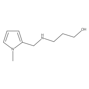 3-{[(1-methyl-1H-pyrrol-2-yl)methyl]amino}propan-1-ol结构式