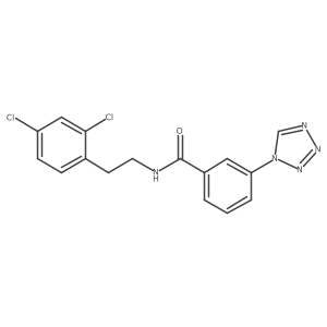 N-[2-(2,4-dichlorophenyl)ethyl]-3-(1H-tetrazol-1-yl)benzamide结构式