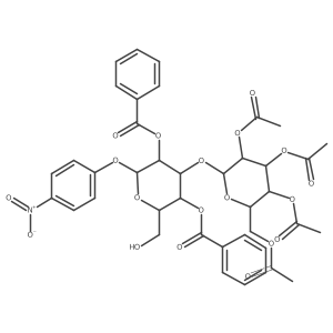 4-Nitrophenyl 3-O-(2,3,4,6-tetra-O-acetyl-a-D-mannopyranosyl)-2,4-di-O-benzoyl-b-D-mannopyranoside结构式