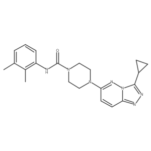 4-{3-cyclopropyl-[1,2,4]triazolo[4,3-b]pyridazin-6-yl}-N-(2,3-dimethylphenyl)piperazine-1-carboxamide结构式
