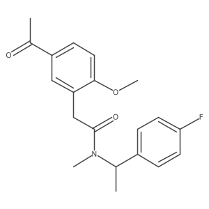 5-Acetyl-N-[1-(4-fluorophenyl)ethyl]-2-methoxy-N-methylbenzeneacetamide结构式