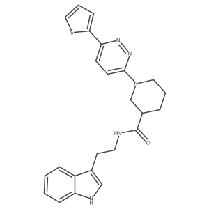 N-(2-(1H-indol-3-yl)ethyl)-1-(6-(thiophen-2-yl)pyridazin-3-yl)piperidine-3-carboxamide Structure