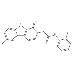 Cc1ccc2[nH]c3c(=O)n(CC(=O)Nc4ccccc4C)cnc3c2c1结构式