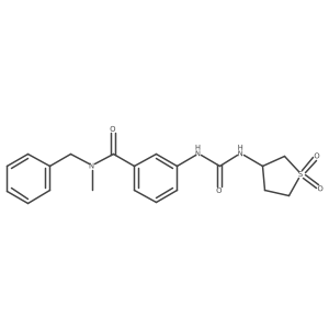 N-benzyl-3-{[(1,1-dioxidotetrahydrothiophen-3-yl)carbamoyl]amino}-N-methylbenzamide结构式