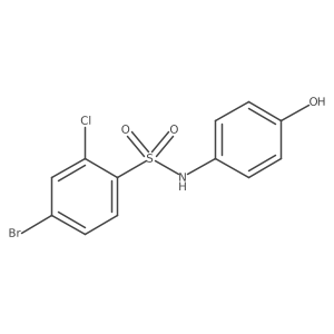 Benzenesulfonamide, 4-bromo-2-chloro-N-(4-hydroxyphenyl)- Structure