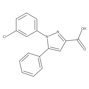 1-(3-chlorophenyl)-5-phenyl-1H-pyrazole-3-carboxylic acid结构式
