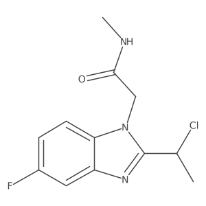 2-(1-Chloroethyl)-5-fluoro-N-methyl-1H-benzimidazole-1-acetamide Structure