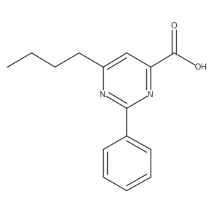 6-Butyl-2-phenylpyrimidine-4-carboxylic acid Structure