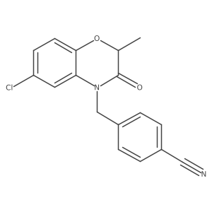 4-((6-Chloro-2,3-dihydro-2-methyl-3-oxobenzo[b][1,4]oxazin-4-yl)methyl)benzonitrile结构式