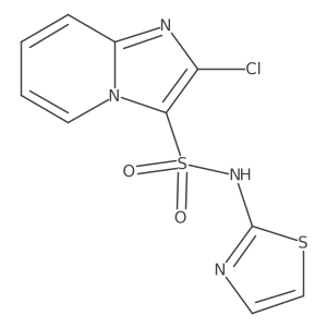 2-Chloro-N-2-thiazolylimidazo[1,2-a]pyridine-3-sulfonamide结构式