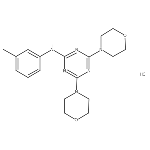 4,6-dimorpholino-N-(m-tolyl)-1,3,5-triazin-2-amine hydrochloride Structure