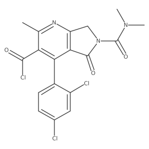 4-(2,4-Dichlorophenyl)-6-[(dimethylamino)carbonyl]-6,7-dihydro-2-methyl-5-oxo-5H-pyrrolo[3,4-b]pyridine-3-carbonyl chloride Structure
