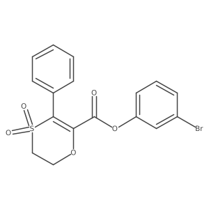 3-Bromophenyl 3-phenyl-5,6-dihydro-1,4-oxathiine-2-carboxylate 4,4-dioxide Structure