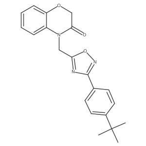 4-{[3-(4-tert-butylphenyl)-1,2,4-oxadiazol-5-yl]methyl}-2H-1,4-benzoxazin-3(4H)-one结构式