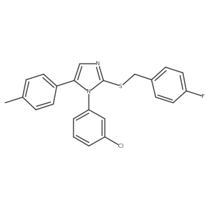 1-(3-chlorophenyl)-2-((4-fluorobenzyl)thio)-5-(p-tolyl)-1H-imidazole Structure
