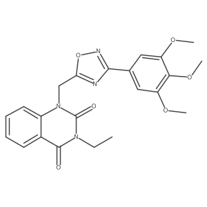 3-ethyl-1-((3-(3,4,5-trimethoxyphenyl)-1,2,4-oxadiazol-5-yl)methyl)quinazoline-2,4(1H,3H)-dione结构式