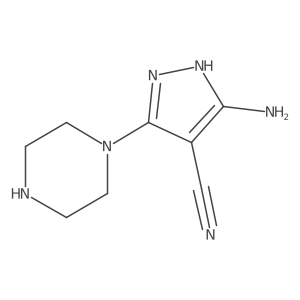 5-amino-3-piperazin-1-yl-1H-pyrazole-4-carbonitrile Structure