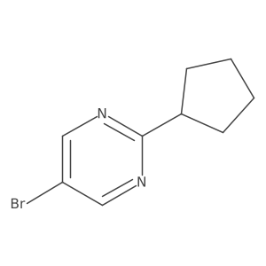 5-Bromo-2-(cyclopentyl)pyrimidine结构式