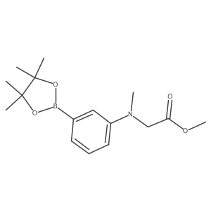 Methyl 2-(methyl(3-(4,4,5,5-tetramethyl-1,3,2-dioxaborolan-2-yl)phenyl)amino)acetate结构式