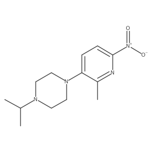 1-Isopropyl-4-(2-methyl-6-nitro-pyridin-3-yl)-piperazine Structure