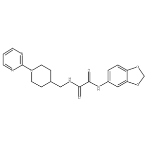 N1-(benzo[d][1,3]dioxol-5-yl)-N2-((1-(pyrimidin-2-yl)piperidin-4-yl)methyl)oxalamide结构式