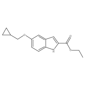 ethyl 5-(cyclopropylmethoxy)-1H-indole-2-carboxylate结构式
