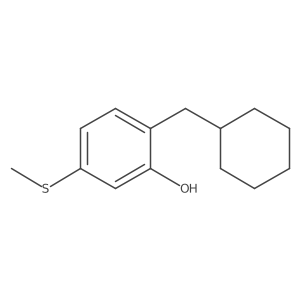 2-(Cyclohexylmethyl)-5-(methylthio)phenol Structure