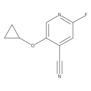 5-Cyclopropoxy-2-fluoroisonicotinonitrile结构式