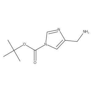 tert-butyl 4-(aminomethyl)-1H-imidazole-1-carboxylate结构式
