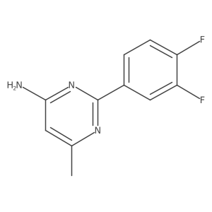 2-(3,4-Difluorophenyl)-6-methylpyrimidin-4-amine结构式