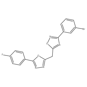 3-(3-Bromophenyl)-5-{[5-(4-fluorophenyl)-1,3,4-oxadiazol-2-yl]methyl}-1,2,4-oxadiazole Structure