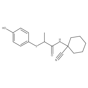 N-(1-cyanocyclohexyl)-2-[(4-hydroxyphenyl)sulfanyl]propanamide结构式