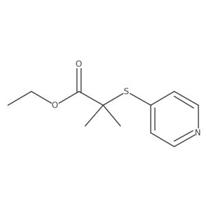 Ethyl 2-methyl-2-(4-pyridinylthio)propionate Structure