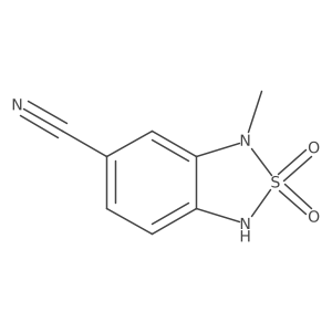 3-Methyl-1,3-dihydrobenzo[c][1,2,5]thiadiazole-5-carbonitrile 2,2-dioxide Structure