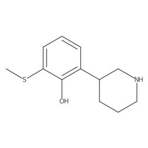 Phenol, 2-(methylthio)-6-(3-piperidinyl)- Structure