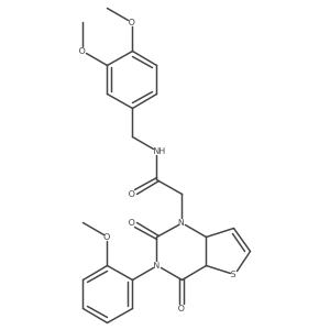 N-[(3,4-dimethoxyphenyl)methyl]-2-[3-(2-methoxyphenyl)-2,4-dioxo-1H,2H,3H,4H-thieno[3,2-d]pyrimidin-1-yl]acetamide结构式