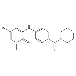 5-Bromo-1-methyl-3-[4-(morpholine-4-carbonyl)phenylamino]-1H-pyrazin-2-one结构式