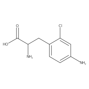 (S)-2-Amino-3-(4-amino-2-chlorophenyl)propanoic acid结构式