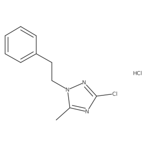 3-chloro-5-methyl-1-phenethyl-1H-1,2,4-triazole hydrochloride结构式
