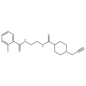 N-{2-[(2-chlorophenyl)formamido]ethyl}-1-(prop-2-yn-1-yl)piperidine-4-carboxamide结构式