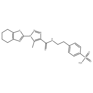 5-methyl-N-(4-sulfamoylphenethyl)-1-(4,5,6,7-tetrahydrobenzo[d]thiazol-2-yl)-1H-1,2,3-triazole-4-carboxamide结构式